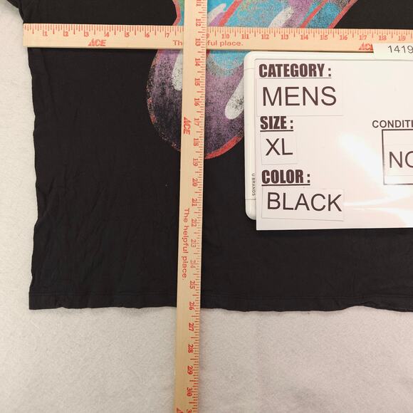 The Rolling Stones Band Crew Neck Short Sleeve T Shirt Mens Size XL Black - Picture 8 of 9